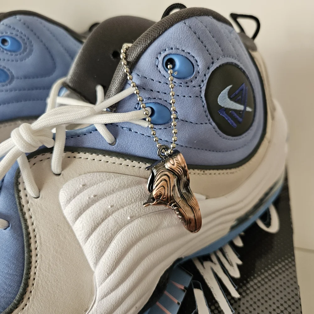 Nike‎ Air Penny 2 x Social Status White Blue Sneakers Size 9.5 BNIB DM9132-100